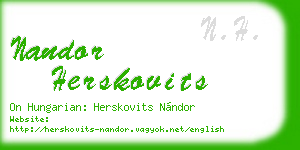 nandor herskovits business card