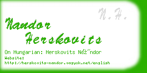 nandor herskovits business card